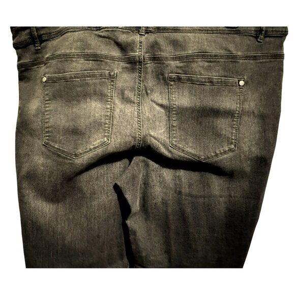 Womens Sz 22 PLUS Jeans Black Wash Boot Cut High Rise Classic 5 Pocket - Picture 5 of 7